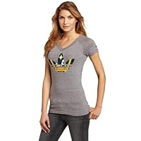 MLS Los Angeles Galaxy Trefoil Logo Tri-Blend V-Neck Short Sleeve Women's T-Shirt