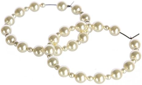 Joomi Lim Swarvoski Faux Pearl Small Hoop Earrings, Cream