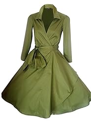 V-neck Cotton/Nylon/Spandex Cocktail  Belted Vintage Elbow Length Sleeves Prom Dress/Party Dress/Wedding Dress  With a Bow(s)