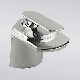 Decor Star BWB01-SC Euro Modern Contemporary Waterfall Bathroom Vanity Sink Lavatory Faucet Chrome