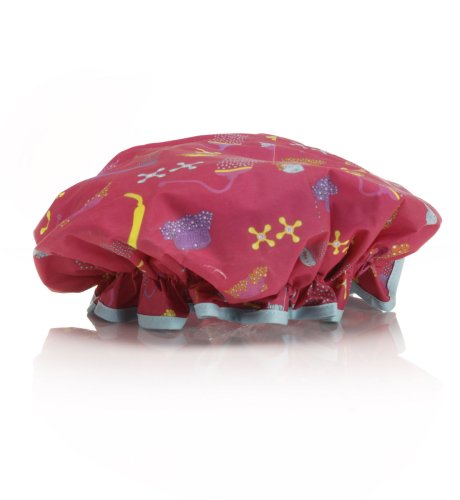 Ruffle Trim Travel Shower Cap