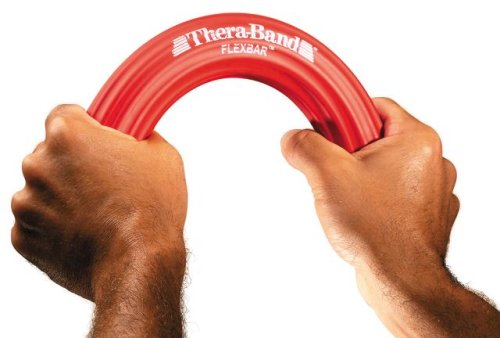 Thera-band 26102 Flexbar Hand Exerciser Tennis Elbow Relief Bar, Blue Heavy, Red