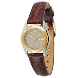 Seiko Women's Brown Leather Strap Watch #SWZ156