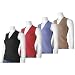 August Silk Ribbed Sleeveless Top w/ Wrap Design Bodice