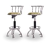 2 John Deere Tractor Farm Vinyl Chrome Adjustable Barstools