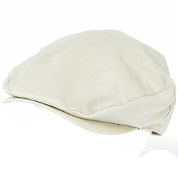 New Cotton Linen Duck Bill Lined Ivy Cab Cap Hat Large Extra Large Beige