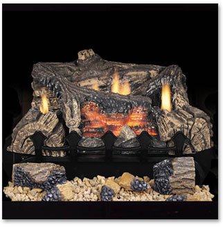 Comfort Flame CPVSR18 Amherst Oak Vented Logs, 18-Inch