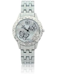 Bling Jewelry White Stainless Steel Classic Butterfly Fashion Watch