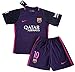 Messi #10 FC Barcelona Away 2016-2017 Jersey with Shorts for Kids