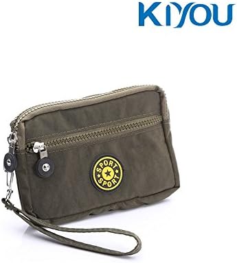 Phone Bags KIYOU Universal Unisex Mini Canvas Sports Bag Zipper Closure Wrist Bag Portable Phone Case Fabric Pouch Detachable Wrist Strap for iPhone 6/6s Plus/Note 5/s6 Edge/Plus/s7 (Brown)