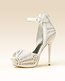 41qAXBRsb5L. SL160  Lucie Lasercut Sandal   WHITE (8)