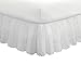 Eyelet Ruffled Bedskirt â€“ Ruffled Bedding with Gathered Styling â€“14â€ Drop, Queen, White