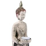 Review The Tribeca Gift Company  / Rustic Stone Effect Buddha Holding Bowl T-lite Holding