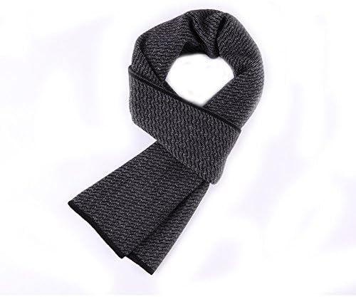 SHENNY Men's classic solid color scarf striped business all-match cashmere thickened warm winter scarf christmas gift Woolen scarf