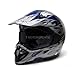 TMS® Adult TMS Blue Flame Dirt Bike ATV Motocross Helmet with Goggles (Large)