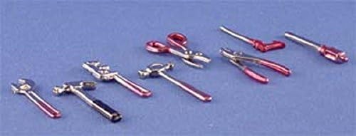 Dollhouse Miniature 1:12 Scale Hand Tools, Assorted - 8 pc