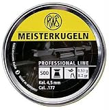 RWS Meisterkugeln Rifle .177 Cal, 8.2 Grains, Wadcutter, 500ct