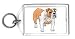 Keychain with bulldog, pet, animal, dog