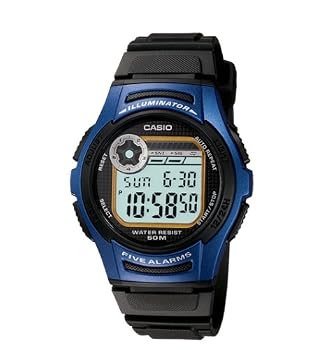 Casio #W213-2AV Men's 5 Alarm Countdown Timer Watch
