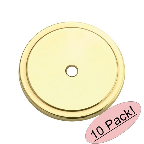 Amerock BP7603 Polished Brass Round Knob Backplate 13/4