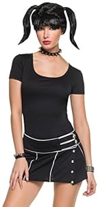 Mystery House Women's NCIS Abby's Goth Costume, Black/White, Large
