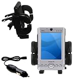 Dell Axim x3 Auto Vent Holder with Car Charger - Uses Gomadic TipExchange