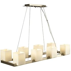 Megan 8-Light Chandelier in Satin Nickel by PLC Lighting