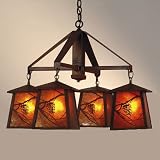 19055 - Old Forge Pinecone Four-Light Chandelier