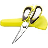 WISLIFE Kitchen Shears - Come-Apart Heavy Duty Multi-function Kitchen Scissors,Dishwasher Safe, Can Opener and Nut Cracker,Weight:7.2 ounces