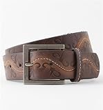 Nollie Wave Stitch Belt - Brown X Med