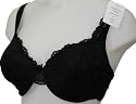 Lace Plunge Style Underwired Bra Black