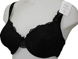 Lace Plunge Style Underwired Bra Black