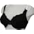 Lace Plunge Style Underwired Bra Black