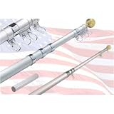 18ft Telescoping Flagpole with sewn nylon Valley Forge flag