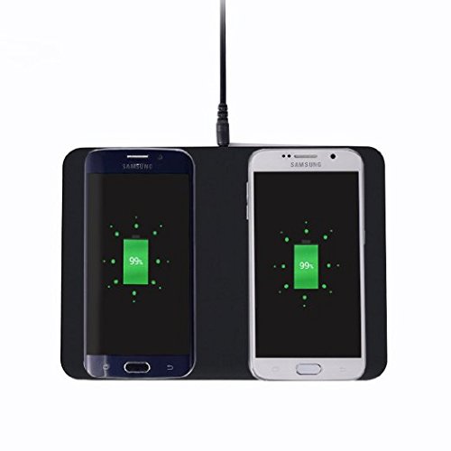 Wireless Charger,Itian Dual Qi Wireless Charging Pad Q300 for Samsung Note7 S7 S7 Edge S6 S6 Edge Note5 S6 Edge Plus(AC Adapter Included)-Black Wireless Charger,Itian Dual Qi Wireless Charging Pad Q300 for Samsung Note7 S7 S7 Edge S6 S6 Edge Note5 S6 Edge Plus(AC Adapter Included)-Black