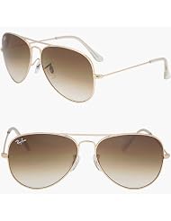 2012 RAY BAN AVIATOR LARGE METAL Sunglasses - Gold Brown RB3025 001 51 (58mm) by Ray-Ban