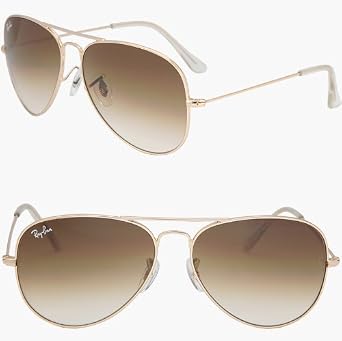 Click here to buy 2012 RAY BAN AVIATOR LARGE METAL Sunglasses - Gold Brown RB3025 001 51 (58mm) by Ray-Ban.
