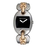 Gucci Ladies YA121305 121 Marina Chain Two-Tone Black Dial Watch by Gucci