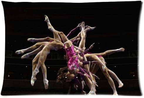 Gymnastic Design Microfiber Zippered Pillowcase Cover Bedding Pillowcase Home Decor Cushion Cover - Standard Size 20x30 inch (one side)