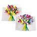 Sabuda Flower Pop Up Cards, Set of 8 Cards with 2 Different Flower Styles