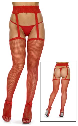Fishnet Garter Belt Stockings