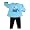 Austin and Ashley - Infant Girls Long Sleeve Pant Set, Aqua, Black (Size 18Months)