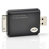 ATC 32GB High Speed Flash Drive Speicher unterstützt Windows und Mac OS / USB 2.0 Stick Adapter zu PDMI SyncCable - Web-Tablet Datenkabel für Samsung Galaxy Tab