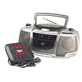 AmpliVox Six-Station Listening Center/Boombox Gray Top loading CD player AM ....