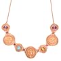 Tagliamonte - 14k Rose Gold Blue Topaz, Amethyst, Citrine and Pink Tourmaline Necklace, 18"
