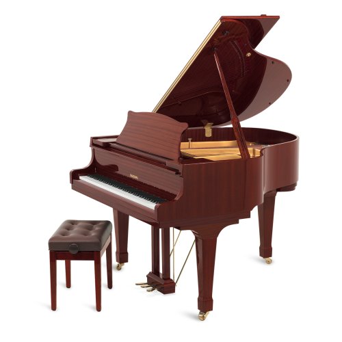 Suzuki M-580 BL 4'10" Acoustic Grand Piano ,High Gloss Mahogany Red
