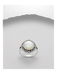 Marcasite Ring In 92.5 Sterling Silver