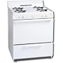 Premier : GFK100O 30 Freestanding Gas Range with Four Open 9,100 BTU Burners - White