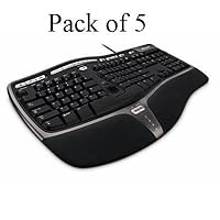 Microsoft Wired Natural Ergo Keyboard 4000 5-Pack Black