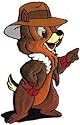 Disney Chip & Dale Chipmunks - 3.75" Chip Hat Patch